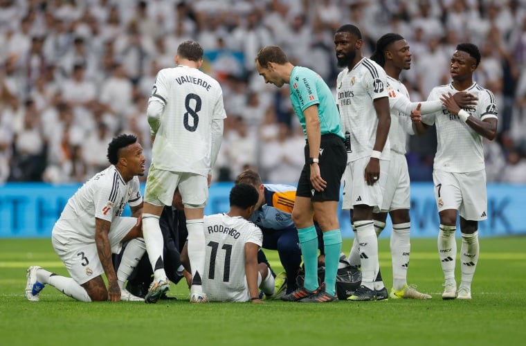 El Real Madrid tuvo tres lesionados en su último juego. Foto: EFE