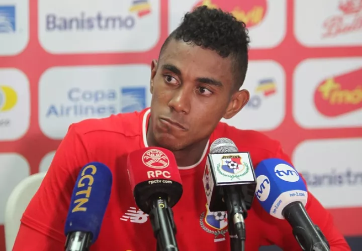 Edgar Yoel Bárcenas, en conferencia de prensa con su selección./EFE