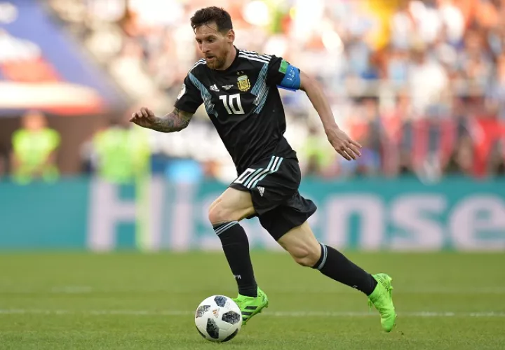 Messi durante el partido contra Islandia./EFE 