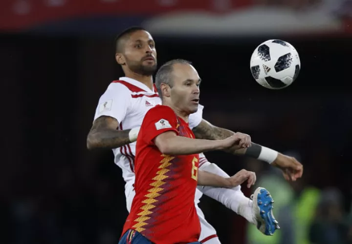 El jugador de la selección de España Andres Iniesta. Foto:AP