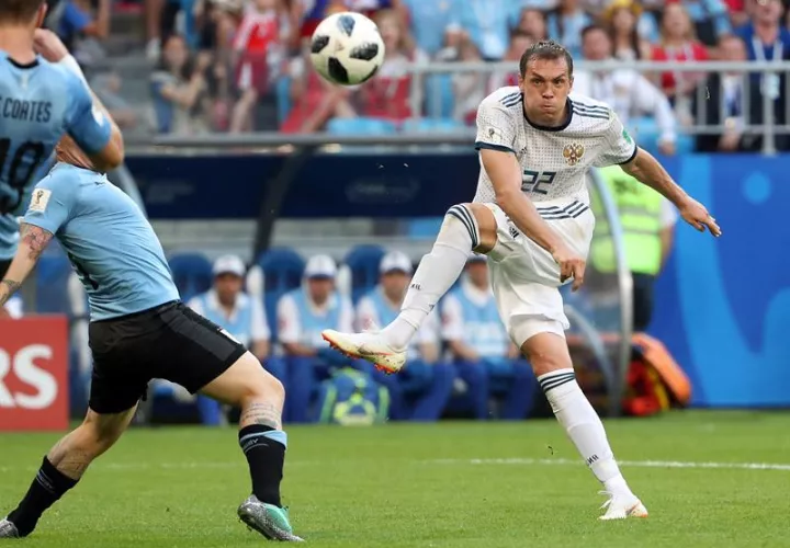 El delantero ruso Artiom Dzyuba. Foto:EFE