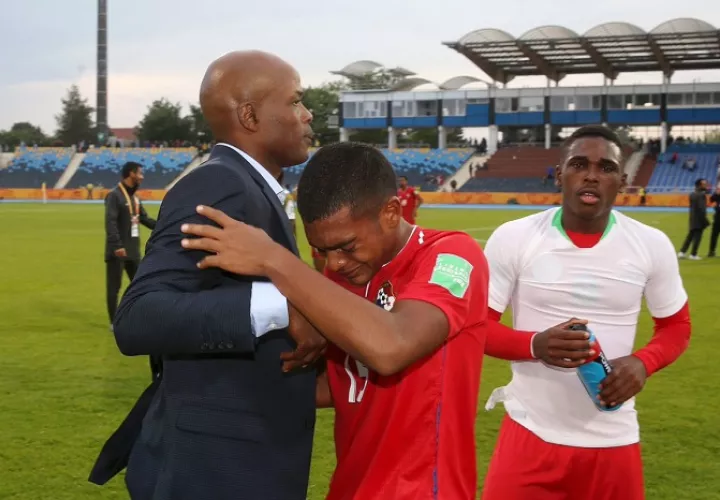 Diego Valanta, autor del gol del triunfo frente a Arabia Saudita, rompió a llorar de la emoción./ Foto: Fepafut