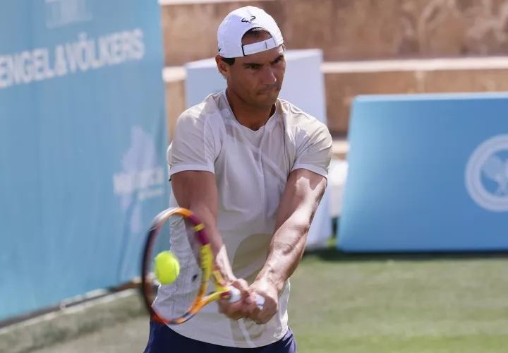 Rafael Nadal durante sus entrenamientos. /Foto: EFE