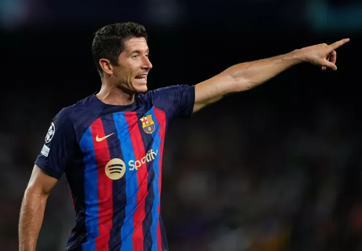 El delantero del FC Barcelona Robert Lewandowski.