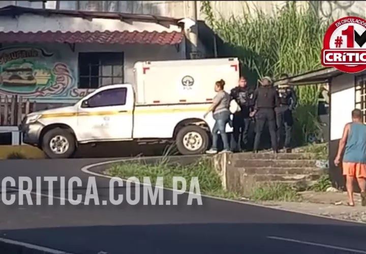 Escena del macabro hallazgo.  (Foto-Video: Leandro Ortíz)