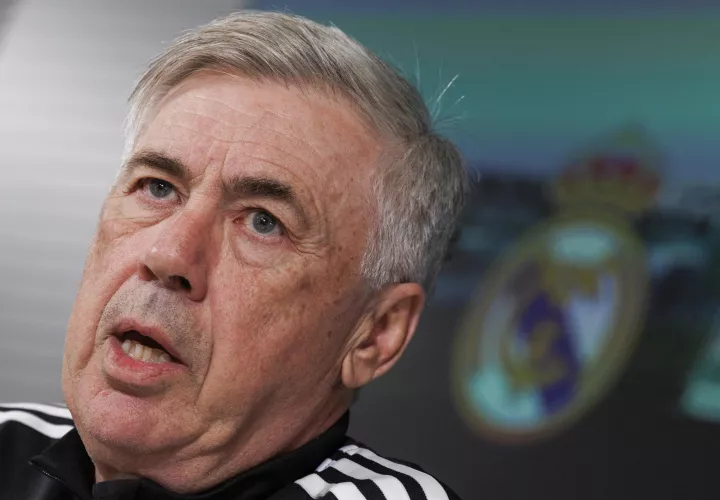 Carlo Ancelotti, durante la rueda de prensa. Foto: Agencia EFE