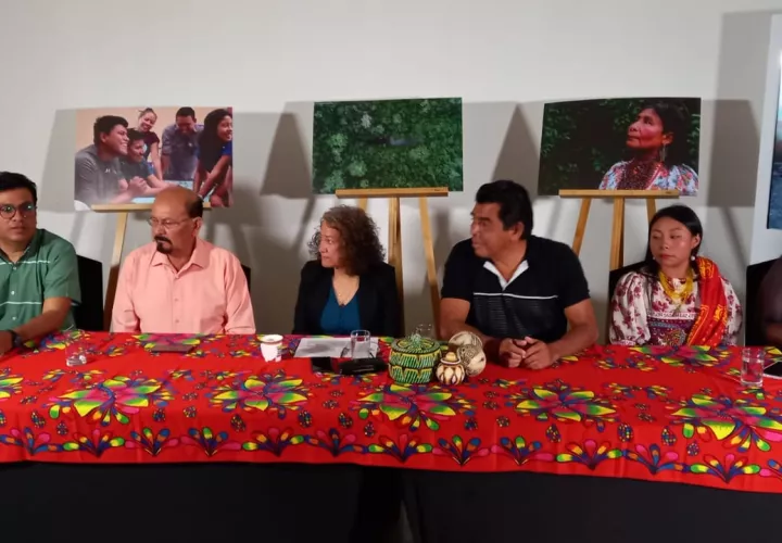 Miembros de la Alianza Mesoamericana de Pueblos y Bosques (AMPB). (Foto-Video: Landro Ortíz)