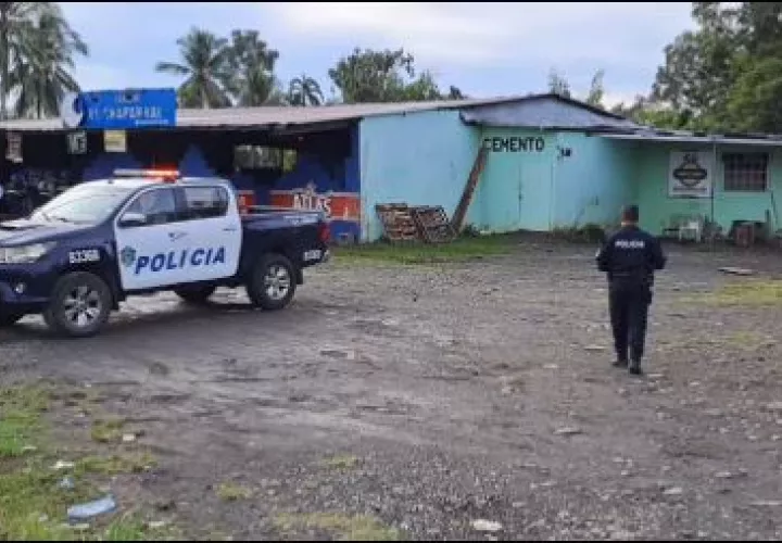 Escena del crimen donde llegó la policia