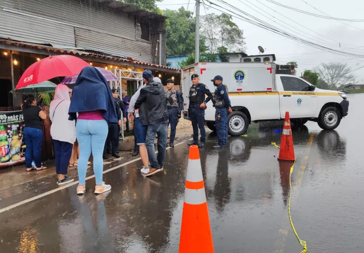 Escena donde ocurrió el homicidio en Arraiján.